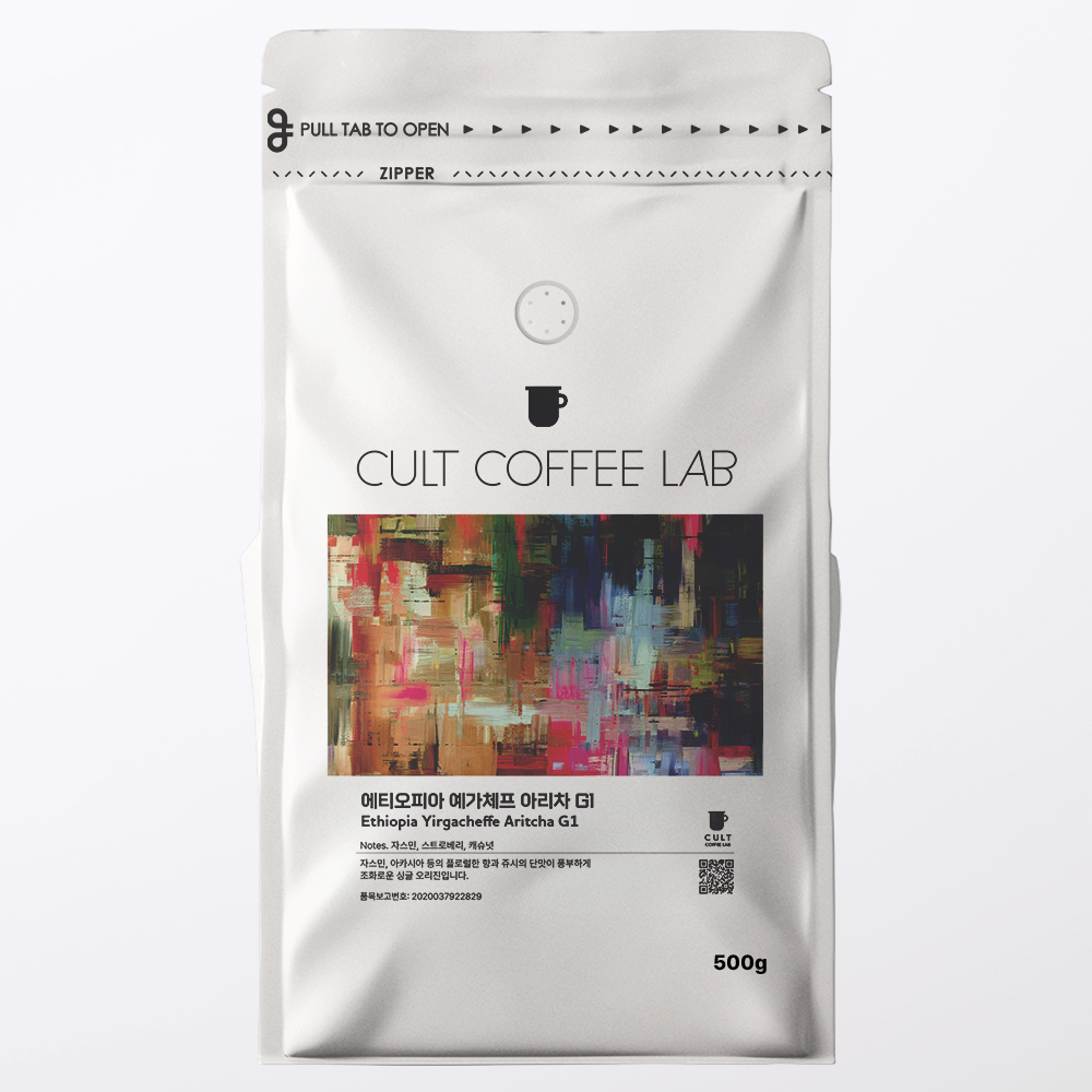 컬트커피랩 꽃향기 시트러스 산미 예가체프 아리차 G1 싱글오리진 커피원두 당일로스팅, 1개, 500g, 홀빈(분쇄안함) 24,490원
