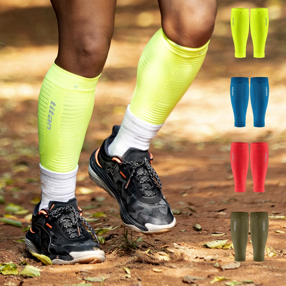 타이탄헬리움 카프슬리브 트레일 러닝 압박밴드 종아리 보호대 FLOW, 그린, 1세트 54,000원