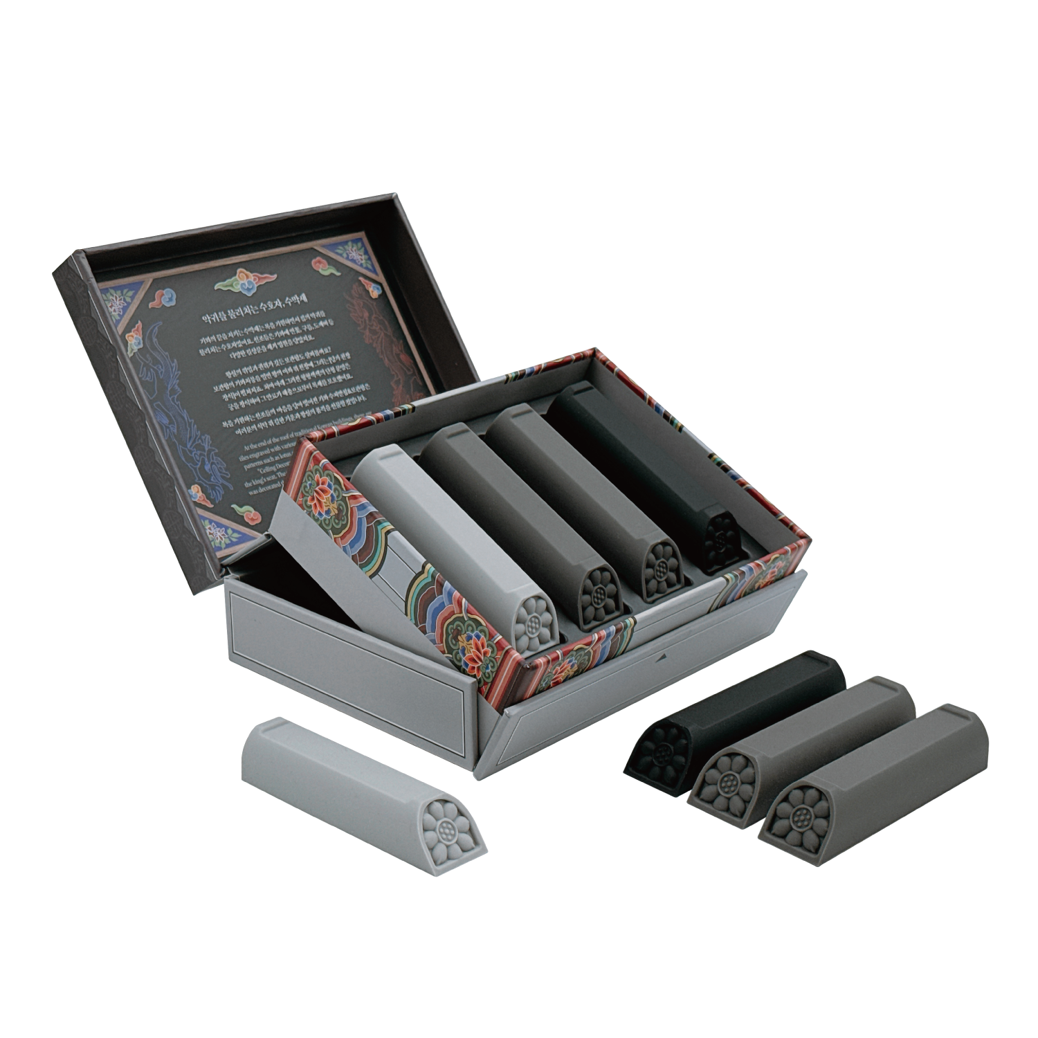 미미달 기와 실리콘 수저받침 4세트 국립중앙박물관 굿즈 전통선물 설날 설선물 30,000원