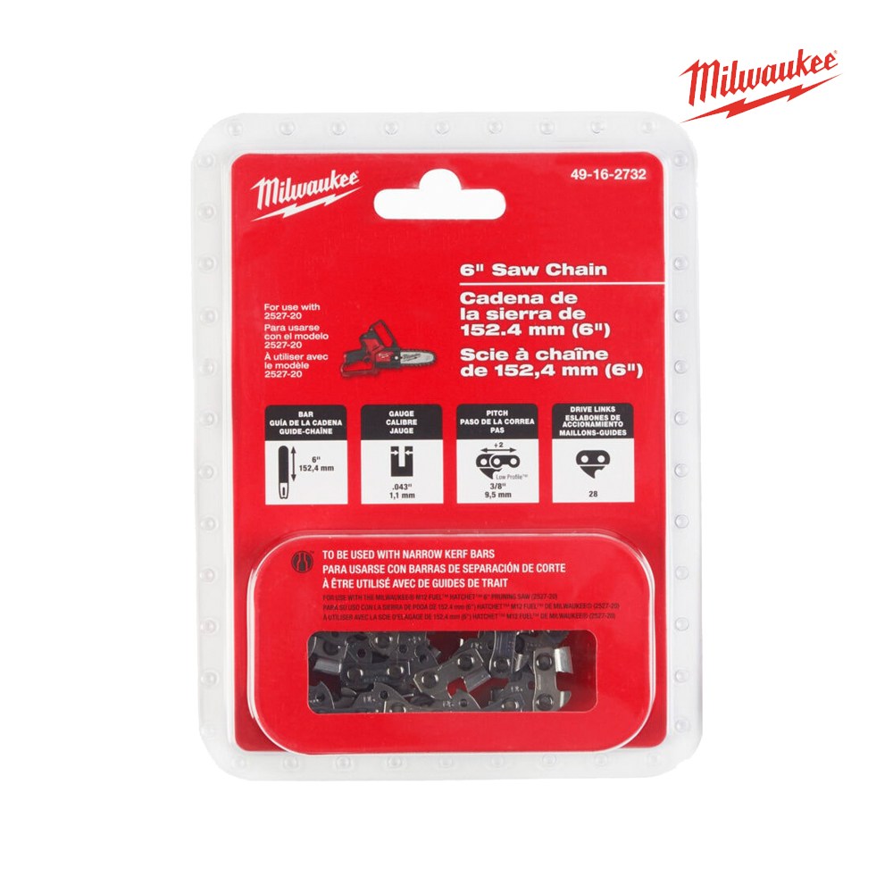 밀워키 49-16-2732 (6인치 체인 톱날 / M12 FHS 호환) 23,500원
