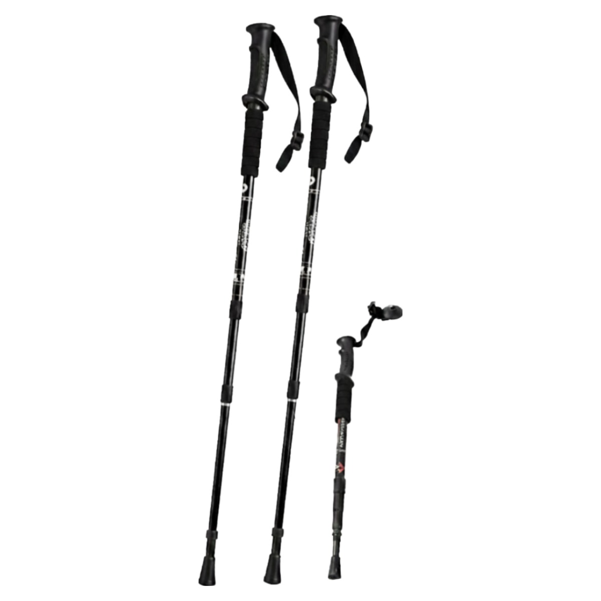 킹군마켓 4단 초경량 듀랄루민 합금 등산스틱, 1개, 실버 1+1 16,900원