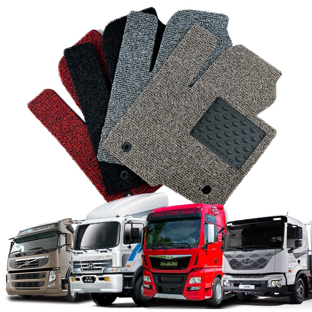 컨셉토디자인 확장형 코일매트 대형화물 상용트럭 [운전석만1P] 마이티 메가트럭 프리마 노부스 더쎈 볼보 트라고 파비스 만트럭 스카니아R, 블랙, 52 마이티 2.5톤 15,900원