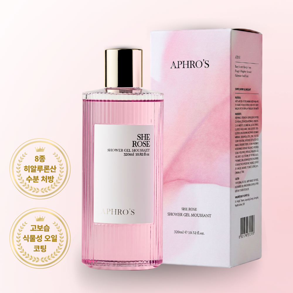 [아프로스] 쉬로즈 승무원 고보습 향좋은 퍼퓸 바디워시 로즈플로럴향 샤워젤 320ml, 1개, 320ml 33,000원