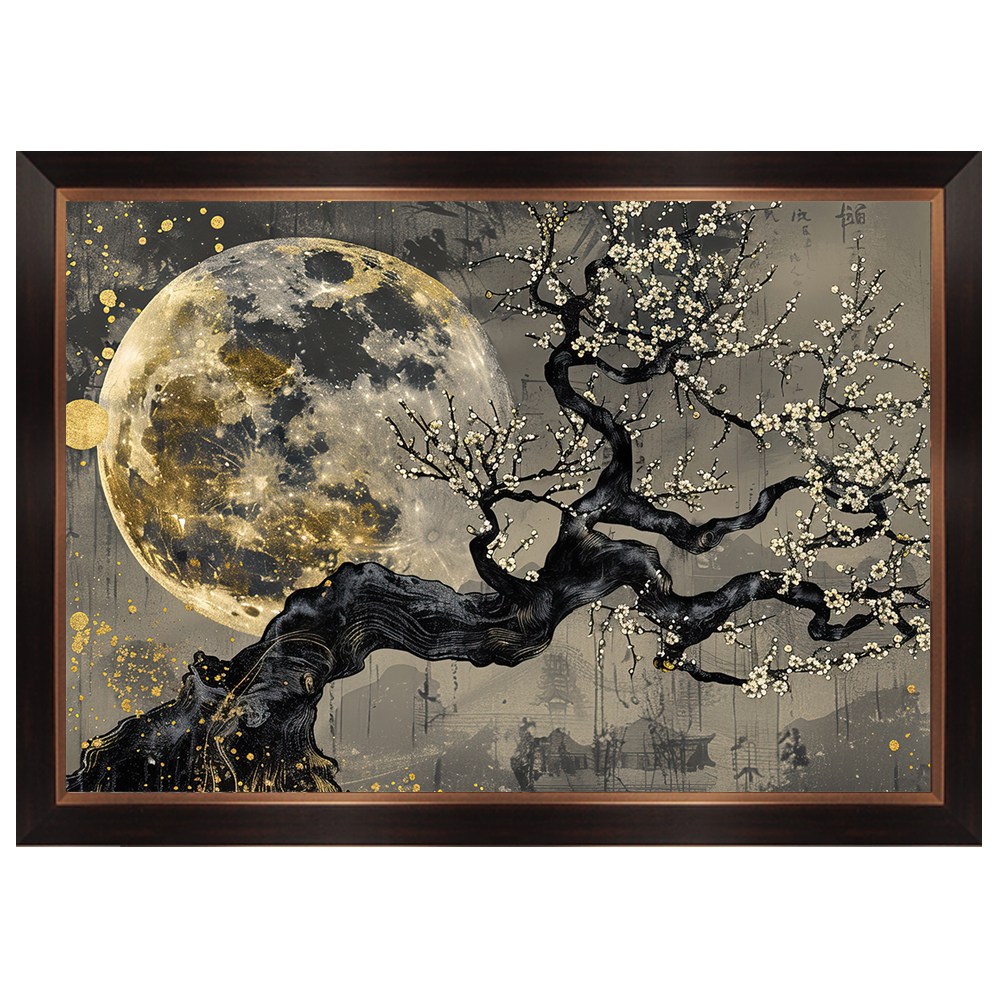 1000피스 직소퍼즐 보름달과 매화나무 (액자옵션선택) PZP1000-005, 1개, 퍼즐+모던브라운 직소퍼즐액자포함, 1000피스 47,000원