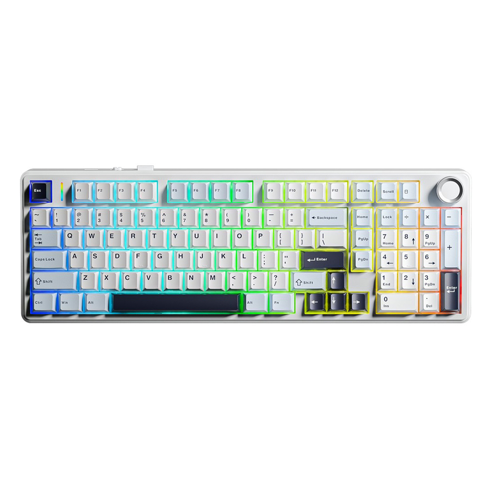 AULA 독거미 유무선 블루투스 기계식 키보드, Sea Fog, F99 Pro, 성시축 65,220원