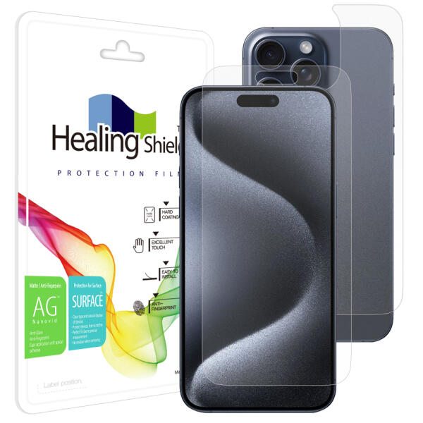 아트박스/힐링쉴드 아이폰15 프로맥스 저반사 액정보호필름 1매 후면1매 12,980원