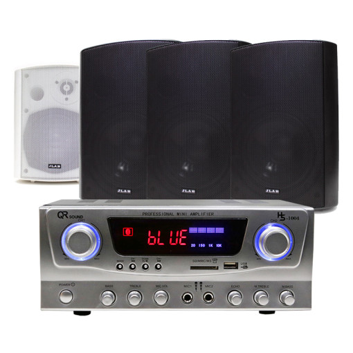 카페/매장용 앰프 스피커 세트 50평대까지 QR-1004 블루투스 식당 사무실 가게 스피커설치 매장음향 225,000원