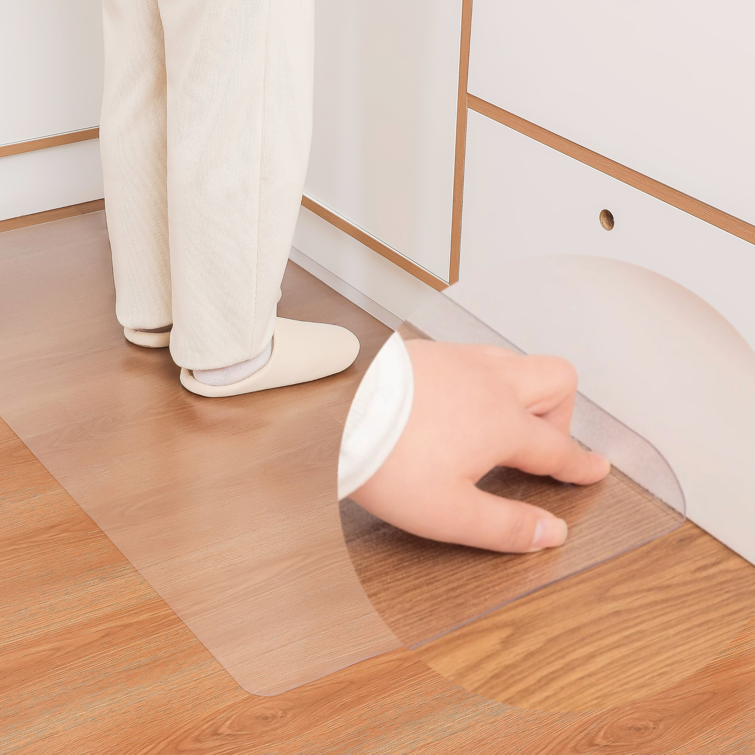 [스튜디오 담] 투명 주방 발매트 PVC 틈새 먼지방지 논슬립, 색상없음, 1개 53,000원