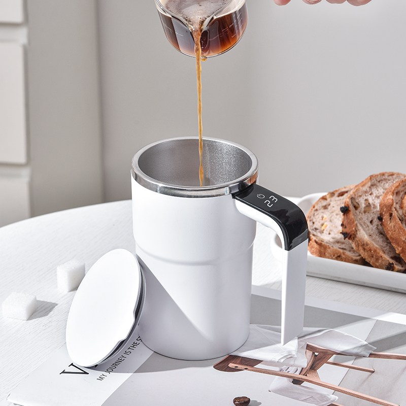 돌아라 충전식 자동 회전 믹스컵 원터치 온도 측정 커피컵 머그컵 16,900원