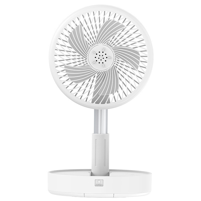 무선 탁상용 선풍기 휴대용 접이식 캠핑 BLDC 무소음 USB 미니 데스크탑 선풍기 저소음 휴대용 접이식 충전식 브러시리스 모터, 화이트, 2000mAh, 현재가 23,900원