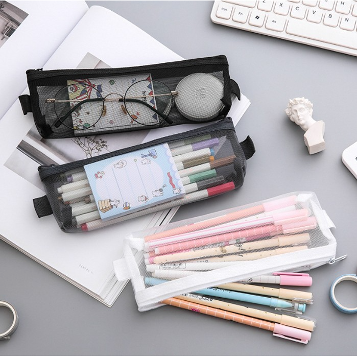 다용도 메쉬 학생 문구 필통, 1개, 블랙 11,300원