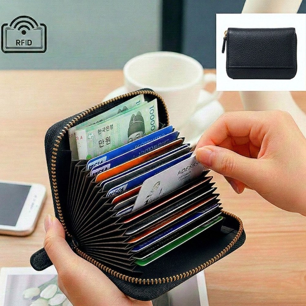 ALSOON. 최고급 소가죽 아코디언 RFID 해킹방지 슬림 지갑 15,000원