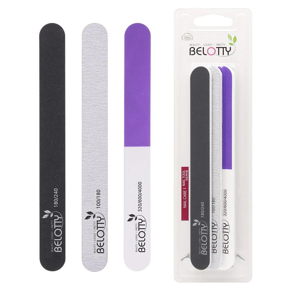 벨로티 네일파일 2p 100/180 180/240 + 샤이니 버퍼 240/800/4000, 혼합색상, 1세트 6,500원