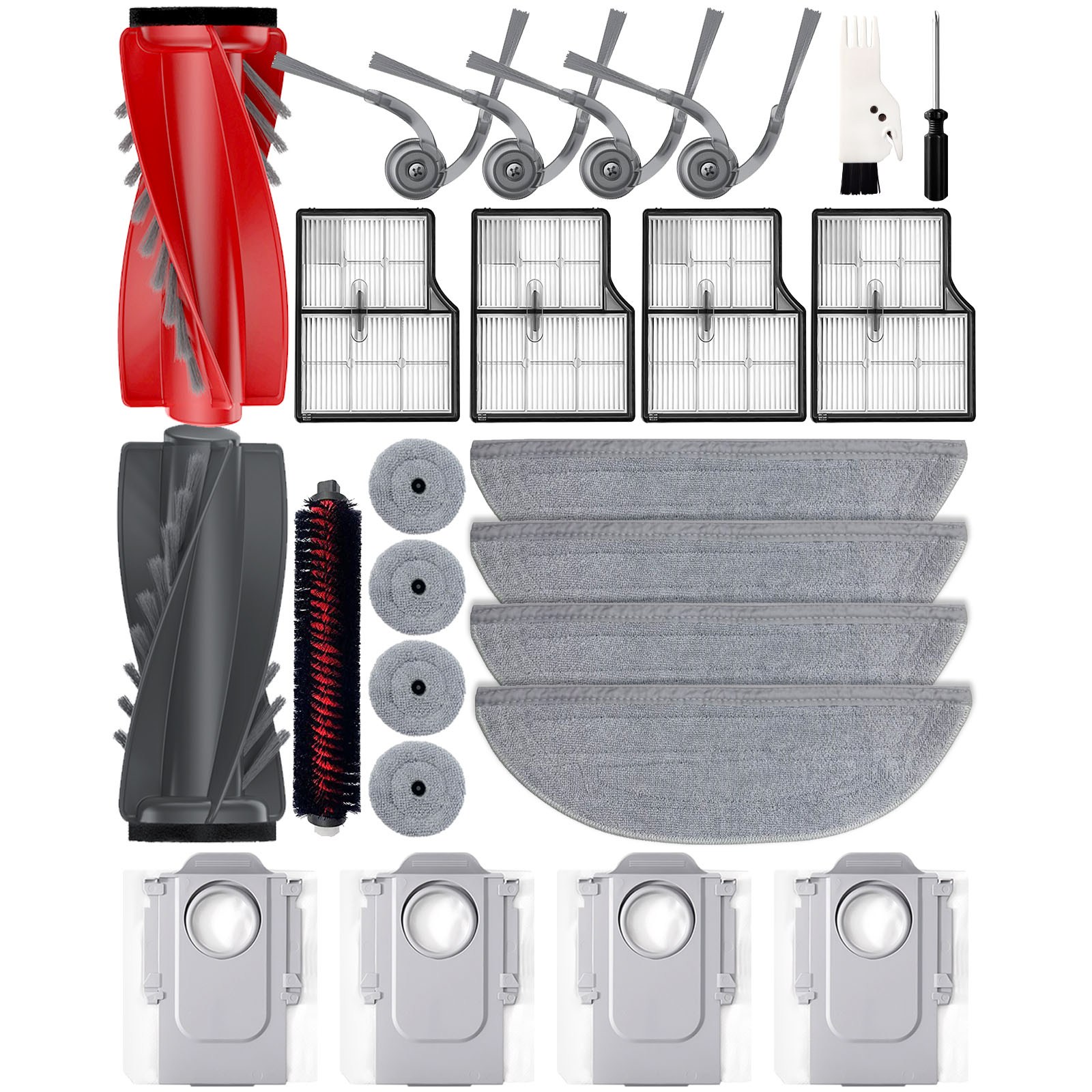 YIVY 로보락 S9 MaxV Ultra 호환 소모품 브러쉬 물걸레 더스트백 필터 25종 세트, 1개, RBRK-SAROS10-SET25 28,900원