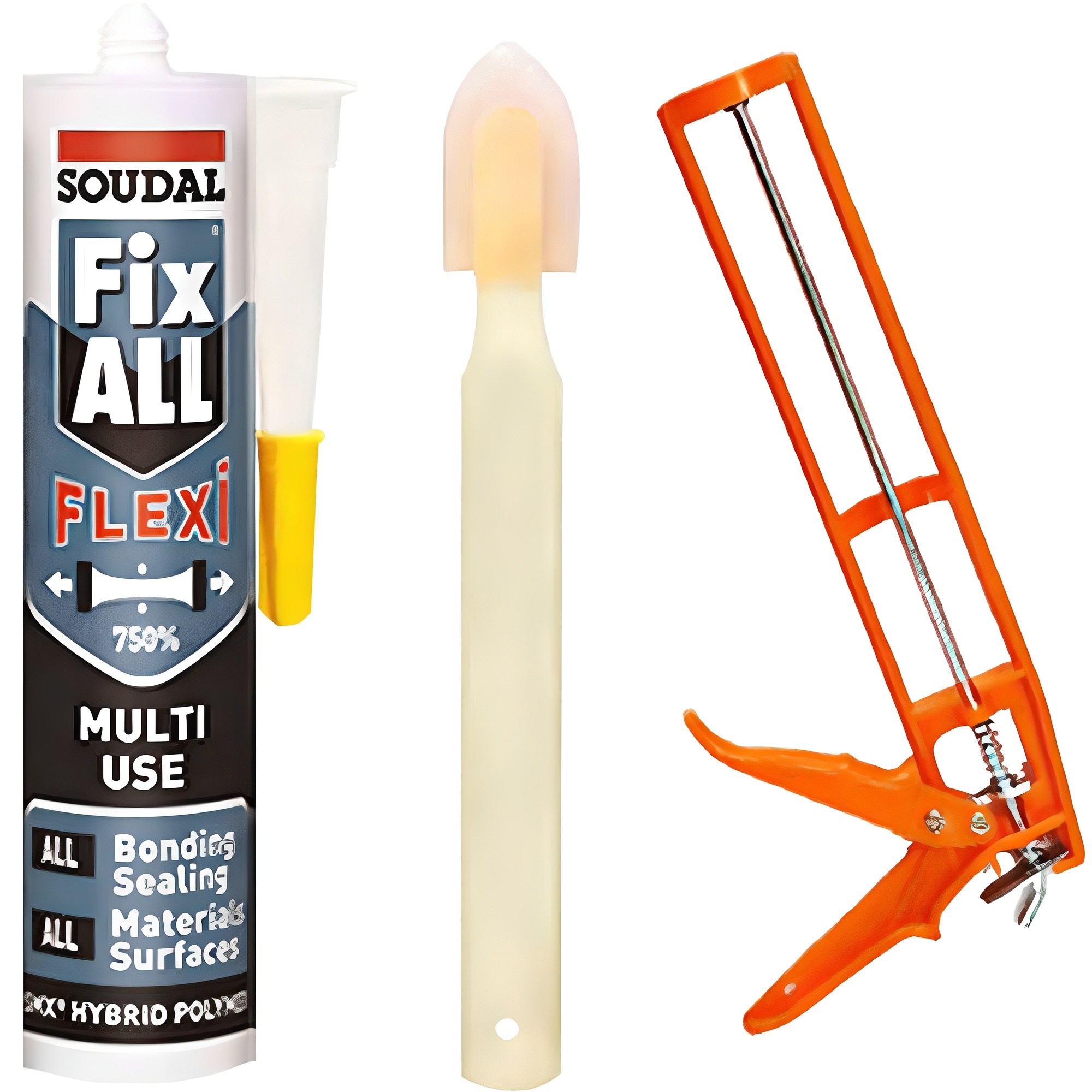 수달 픽스올 플렉시 무취 고탄성 방수 강력접착 실리콘 화이트 290ml + 플라스틱 건 + 실리콘 헤라 17,400원