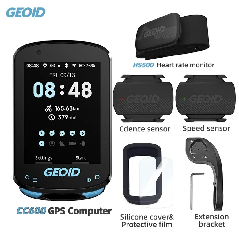 GEOID CC600 경로 탐색 자전거 GPS 컴퓨터 개 언어 무선 속도계 자동 WIFI ANT 주행 거리계, 1개, CC600 HOLDER 90,900원