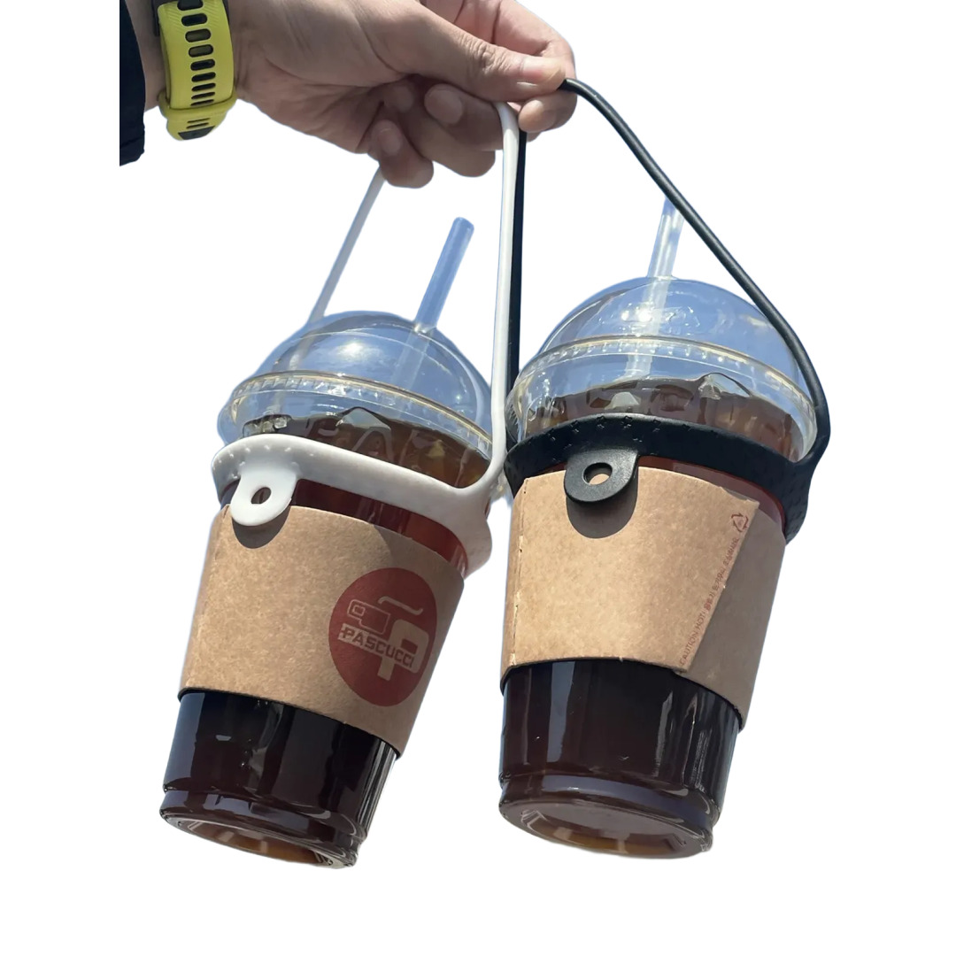 히온 텀블러 캐리어 실리콘 컵타이 컵홀더, 4개, 블랙 10,000원