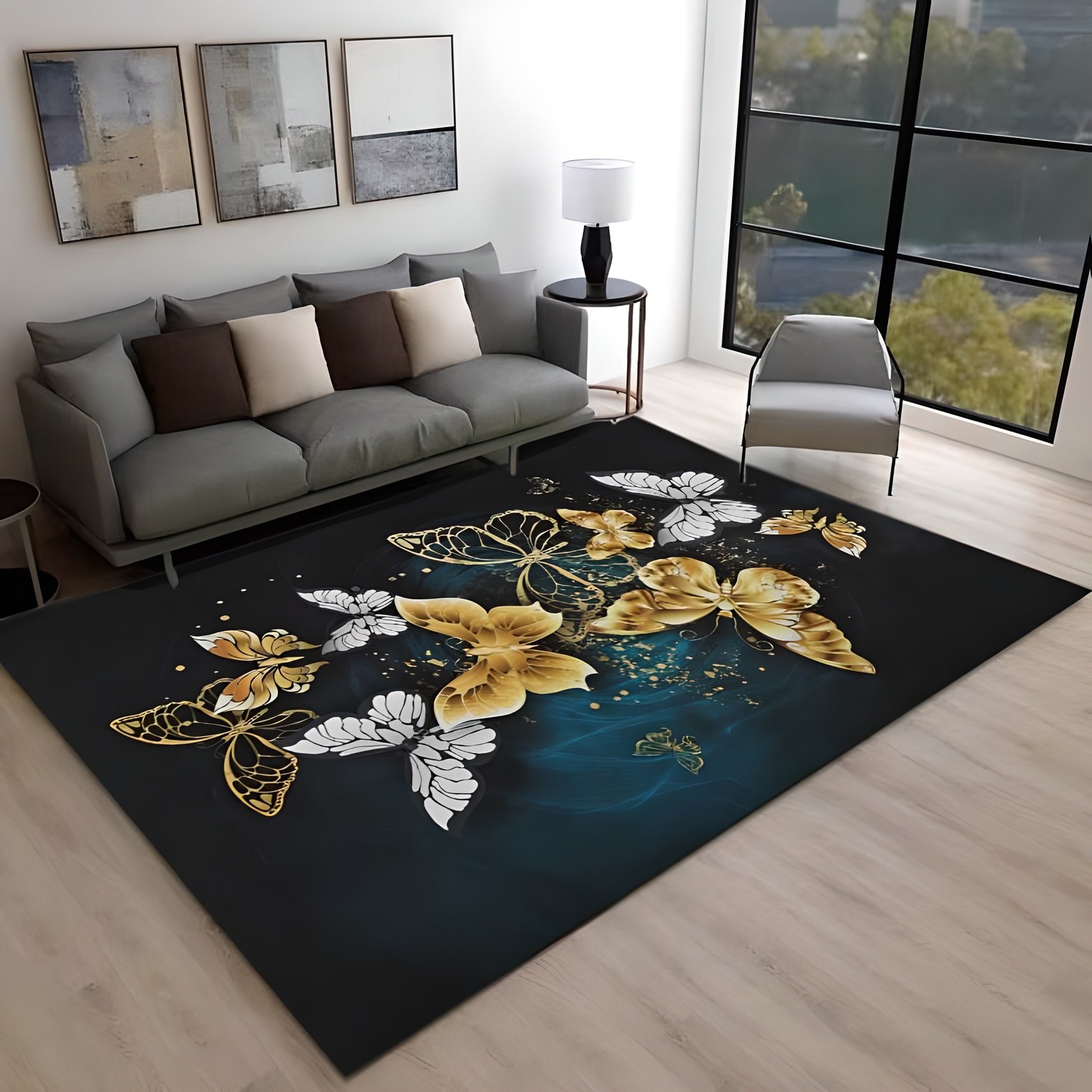 BRINCH 북유럽 패턴 논슬립 카페트 86,900원