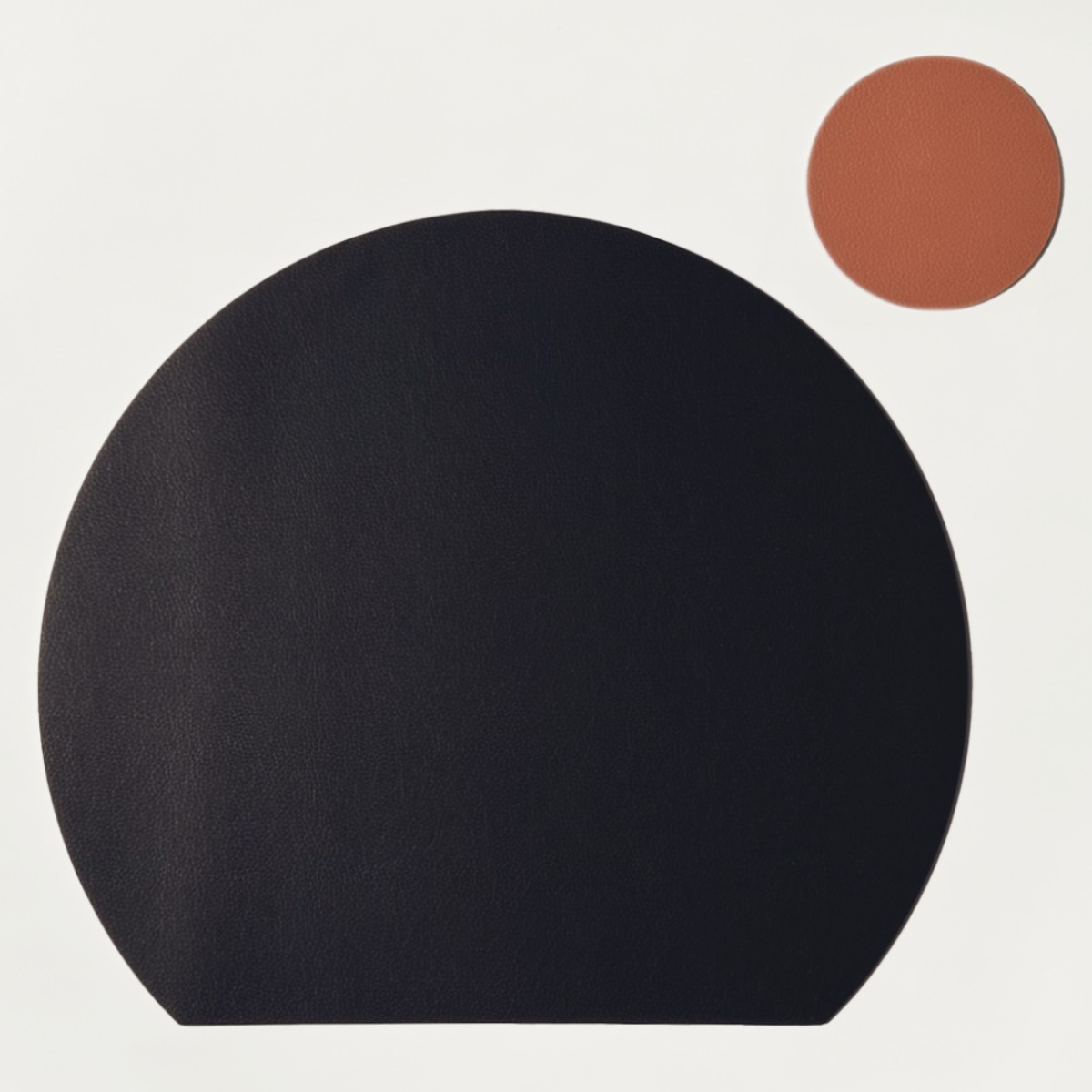 하루하다 1+1 가죽 양면 테이블 매트 세트 + 티코스터 무료증정 33x38cm, 브라운- 블랙, 1개, 33*38 4,900원