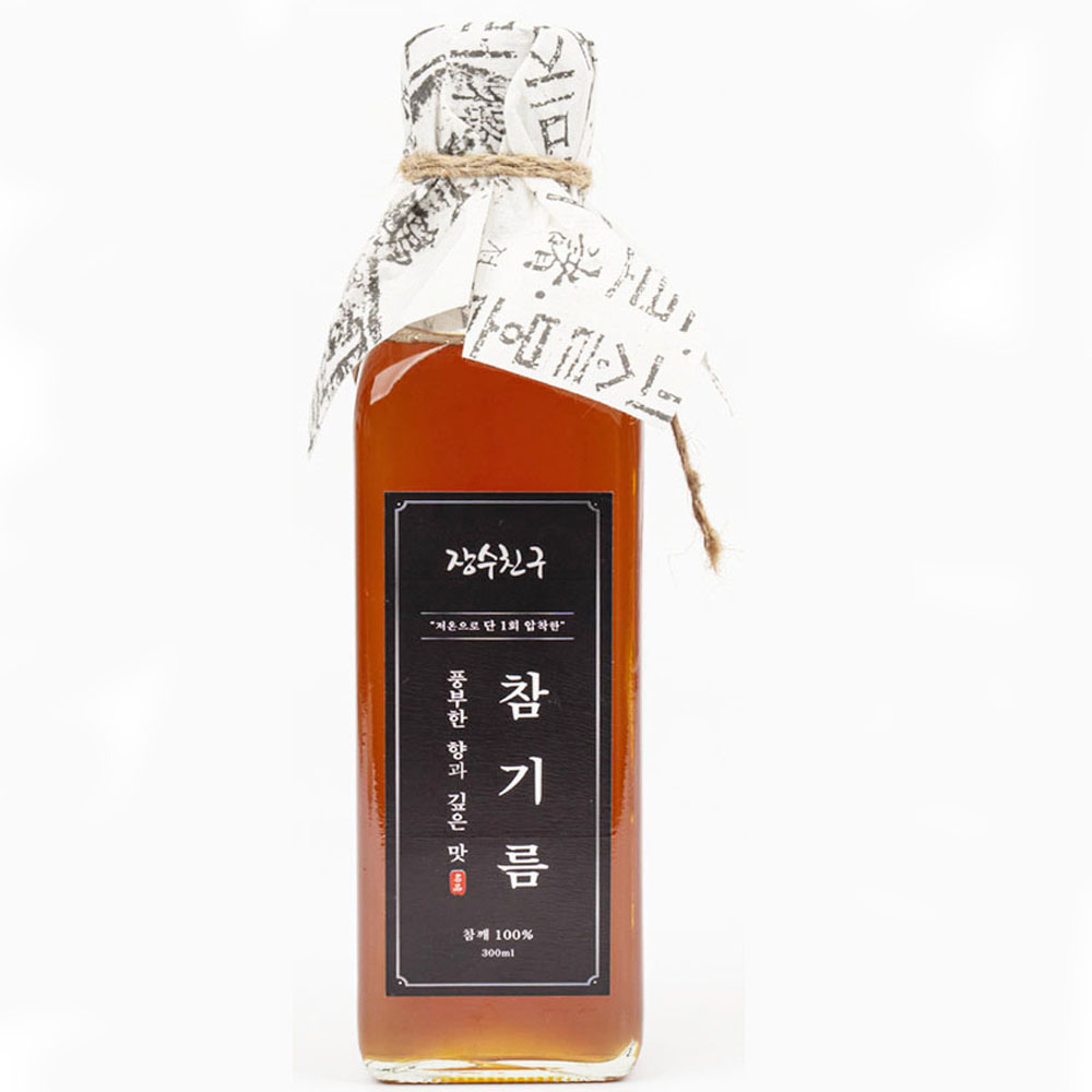 저온압착 고소한 참기름 장수친구, 1개, 300ml 10,900원