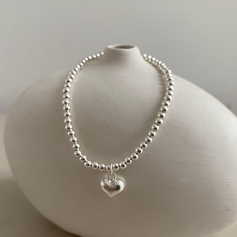 BROWMODA 여성 하트 실버 팔찌 탄성 스트링 데일리 8,600원