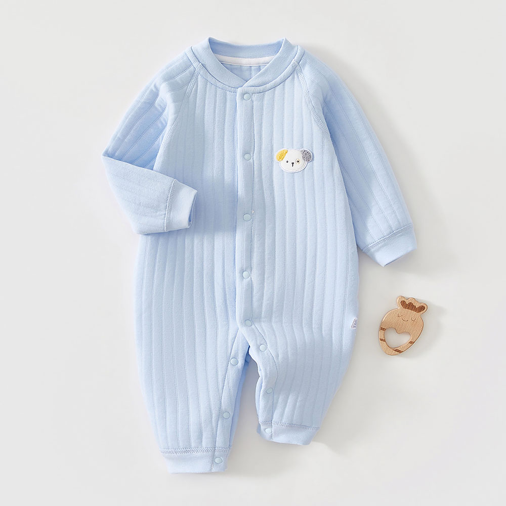 스타도어 유아용 강아지 패치 누빔 풀스냅 우주복 15,800원