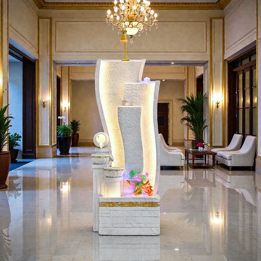 청아림 대형 실내 폭포 분수대 가정용 천연 가습 식당 카페 사무실 인테리어, 화이트 640,000원