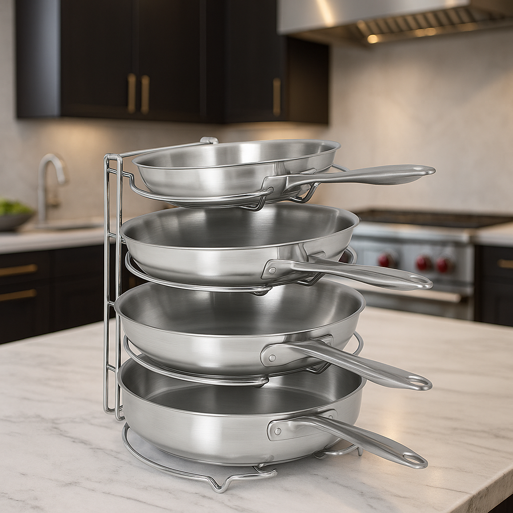 리벨룸 프리미엄 후라이팬 정리대 7mm, 1개, 실버, 4단 38,900원