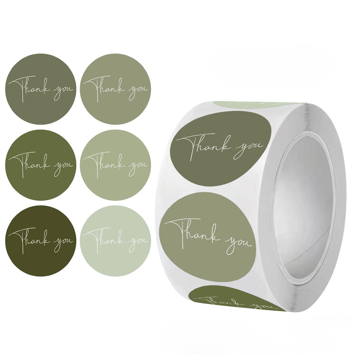 루미네임 감성 원형 땡큐 팬시 스티커 6종컬러, 2개, 세이지그린 8,670원