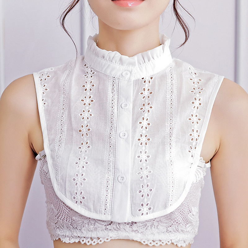 여성 순면 넥케이프 레이스카라 페이크 카라 10,900원