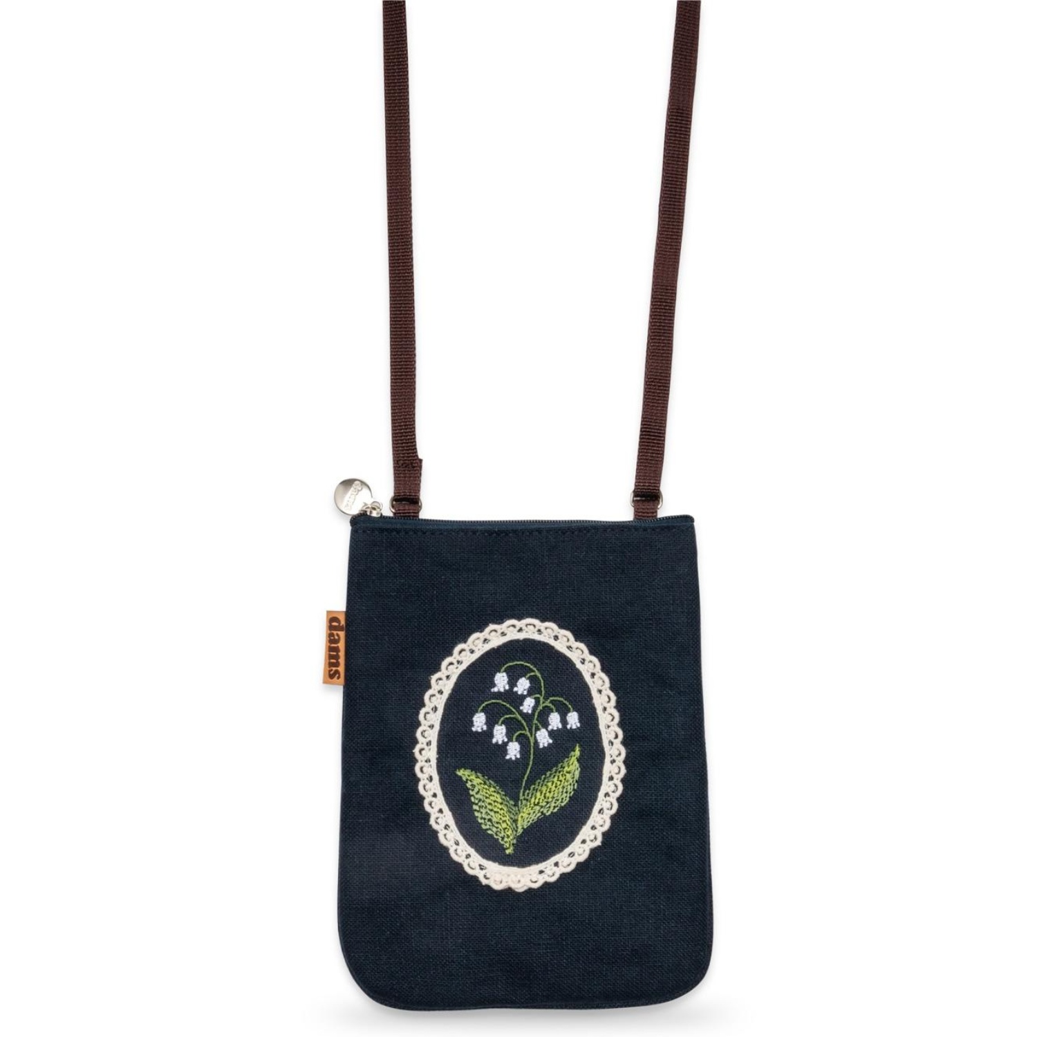 담스 꽃자수 핸드폰가방 미니 크로스백 2color 15,500원