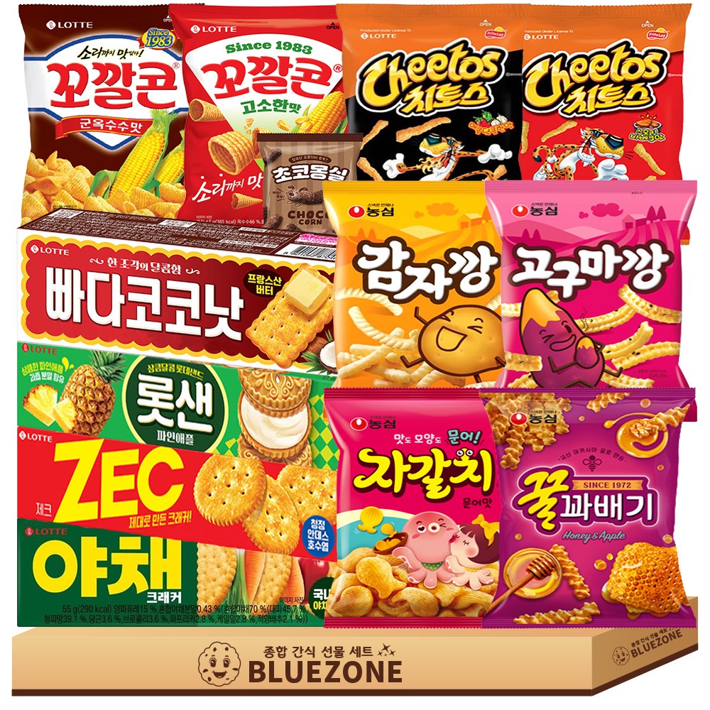 곽과자 미니봉지과자 13종 세트 빠다코코낫 롯데샌드 야채크래커 제크 꿀꽈배기 고구마깡 감자깡 자갈치 꼬깔콘 군옥수수맛 고소한맛 치토스 매콤달콤한맛 바베큐맛 초코몽실, 1박스, 스낵 19,900원