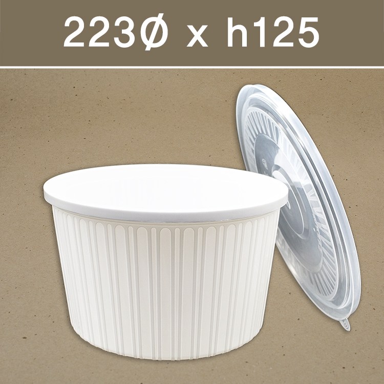 사출 223파이 탕용기 대 뚜껑포함 200개 145,000원
