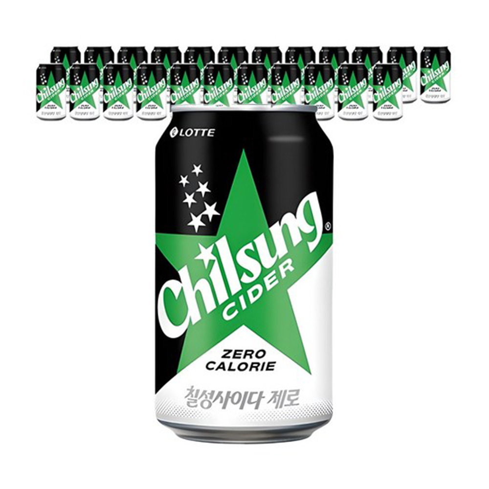 롯데 칠성사이다 제로 캔 355ML X 24개 세트, 24개, 355ml 34,120원