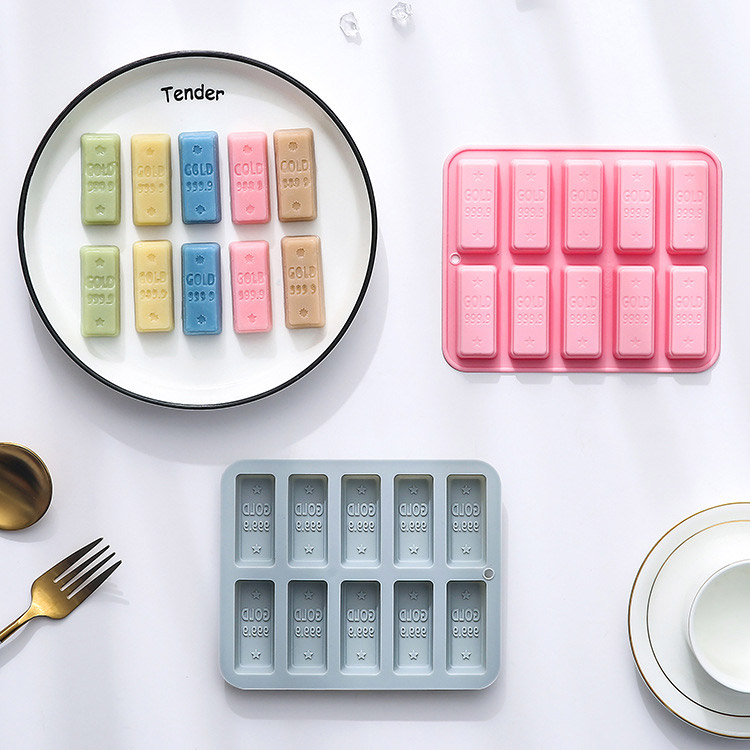 이홈베이킹 골드바10구 실리콘몰드 핑크 블루 색상랜덤1개 3,490원