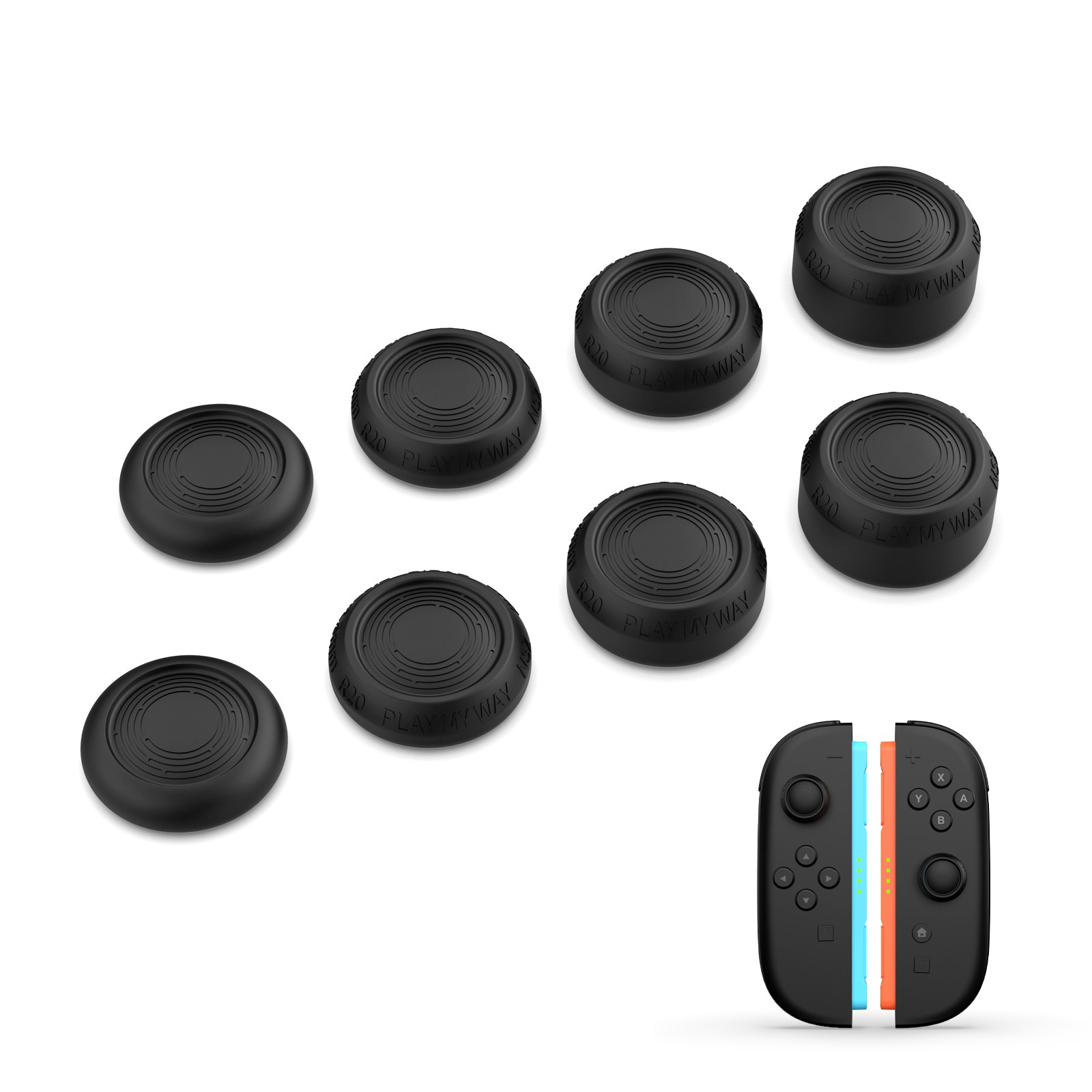 이이네 닌텐도 스위치2 4단계 높이 조이스틱 커버 세트 Switch2 조이콘 아날로그 스틱 커버 세트 실리콘 조이스틱 캡, 1세트, 블랙, L1096 15,000원