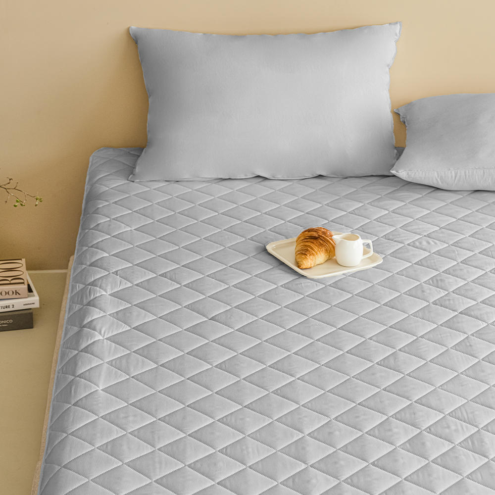 더자리 데일리 프레쉬 누빔 침대 패드 고정밴드형, 밀키그레이 12,900원