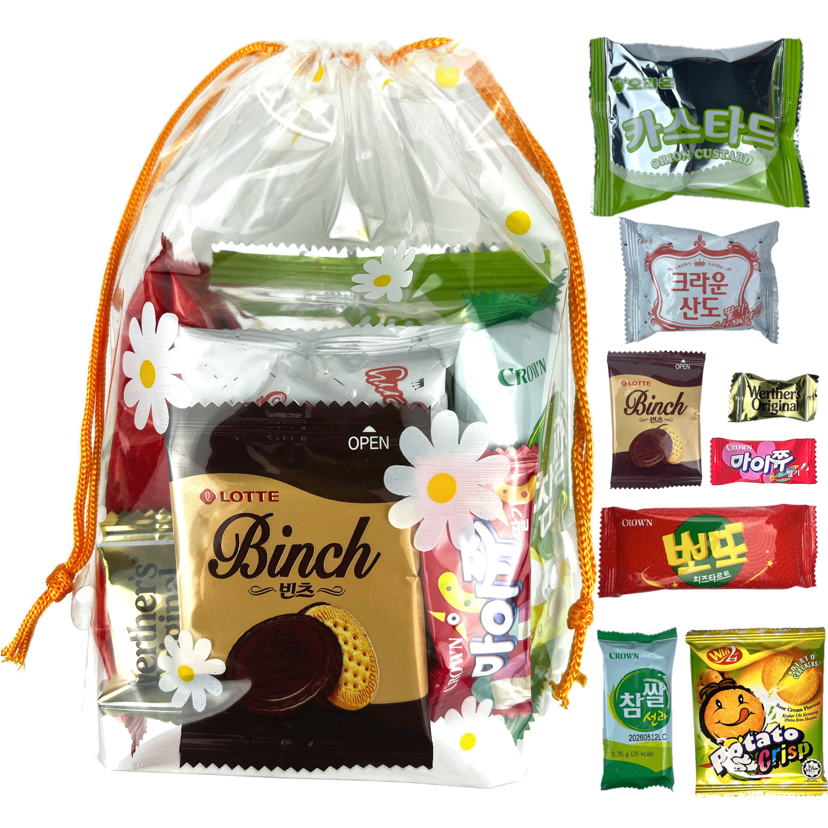 [선물.Dream]학생 단체 간식 학원 답례품 국산 과자 꾸러미 세트, 1박스, 미니주머니간식(총15개) 35,900원