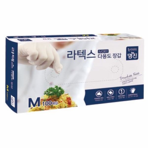 홈에디션 명진 라텍스 다용도장갑 백색 대/중/소형 100매입 x 택일 10팩 1박스 무료배송 69,800원