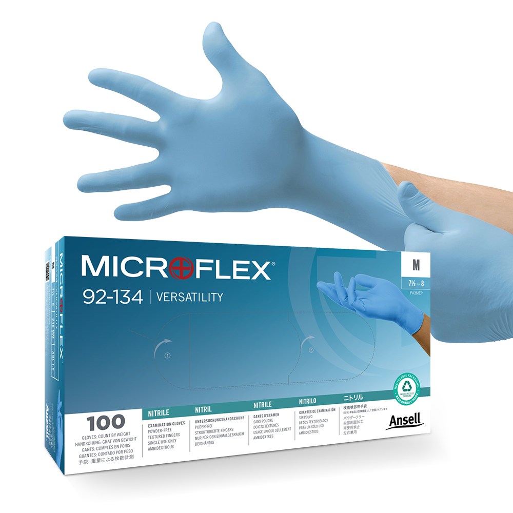 안셀 마이크로 플렉스 니트릴 장갑 100매, 블루, S, 1개 8,500원
