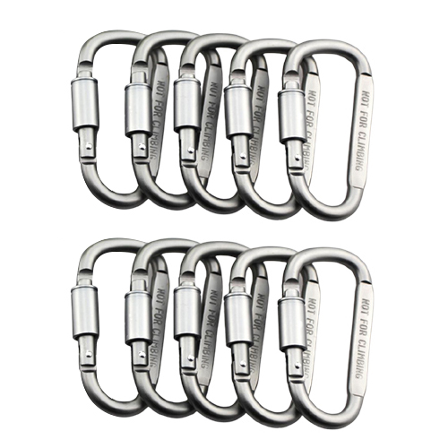 윈윈커머스 고강도 알루미늄 카라비너 10p, 다크실버, 10개 11,000원