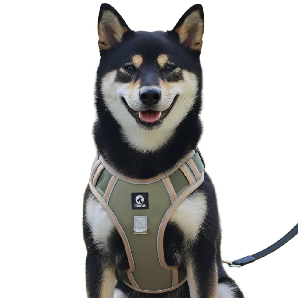 블루밍유 앞섬방지 강아지 하네스, 1개, 카키 14,100원
