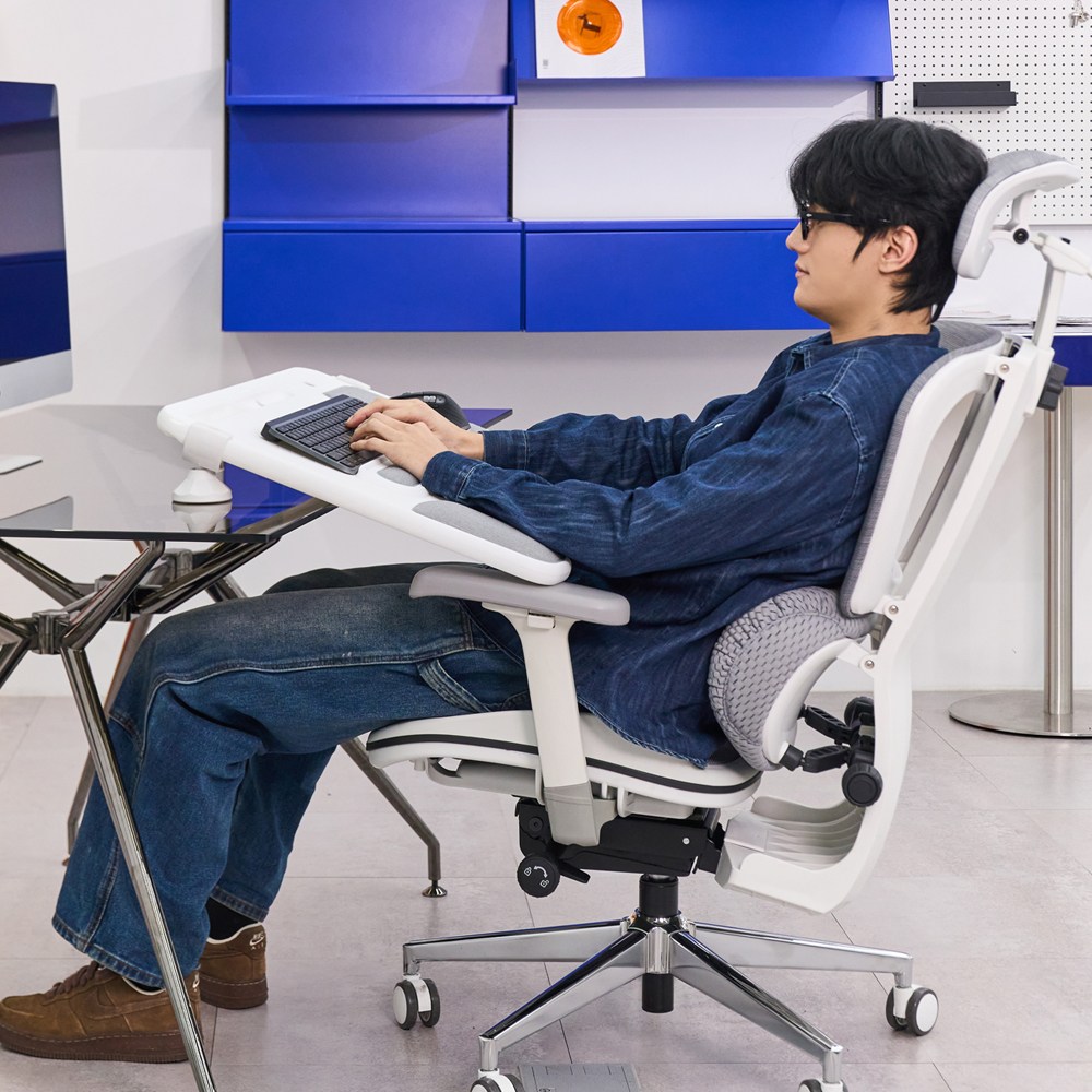 피치트렌디 팔렉스 국산 책상 연장 키보드 거치대 선반 받침 데스크테리어, 1개, 베이직 화이트 단품 64,000원