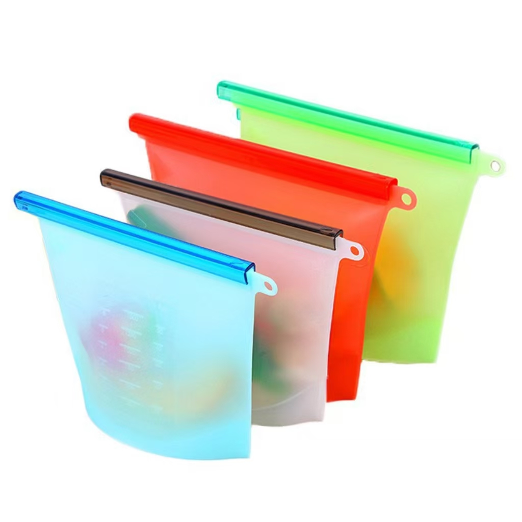 실리콘 지퍼백 재사용이 가능한 푸드백 ,냉장고정리 용기 4개입 15,600원