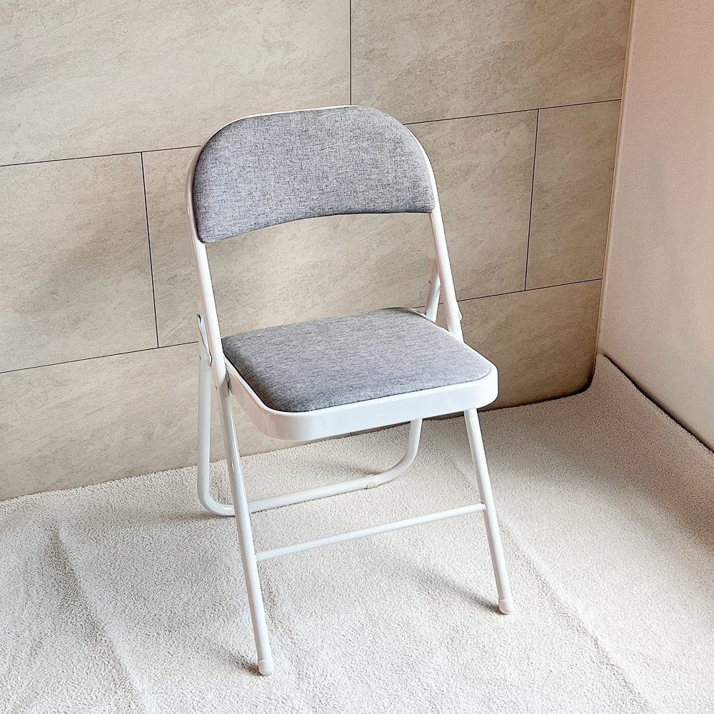 오브민 패브릭 쿠션 접이식 의자, 그레이, 1개 16,890원