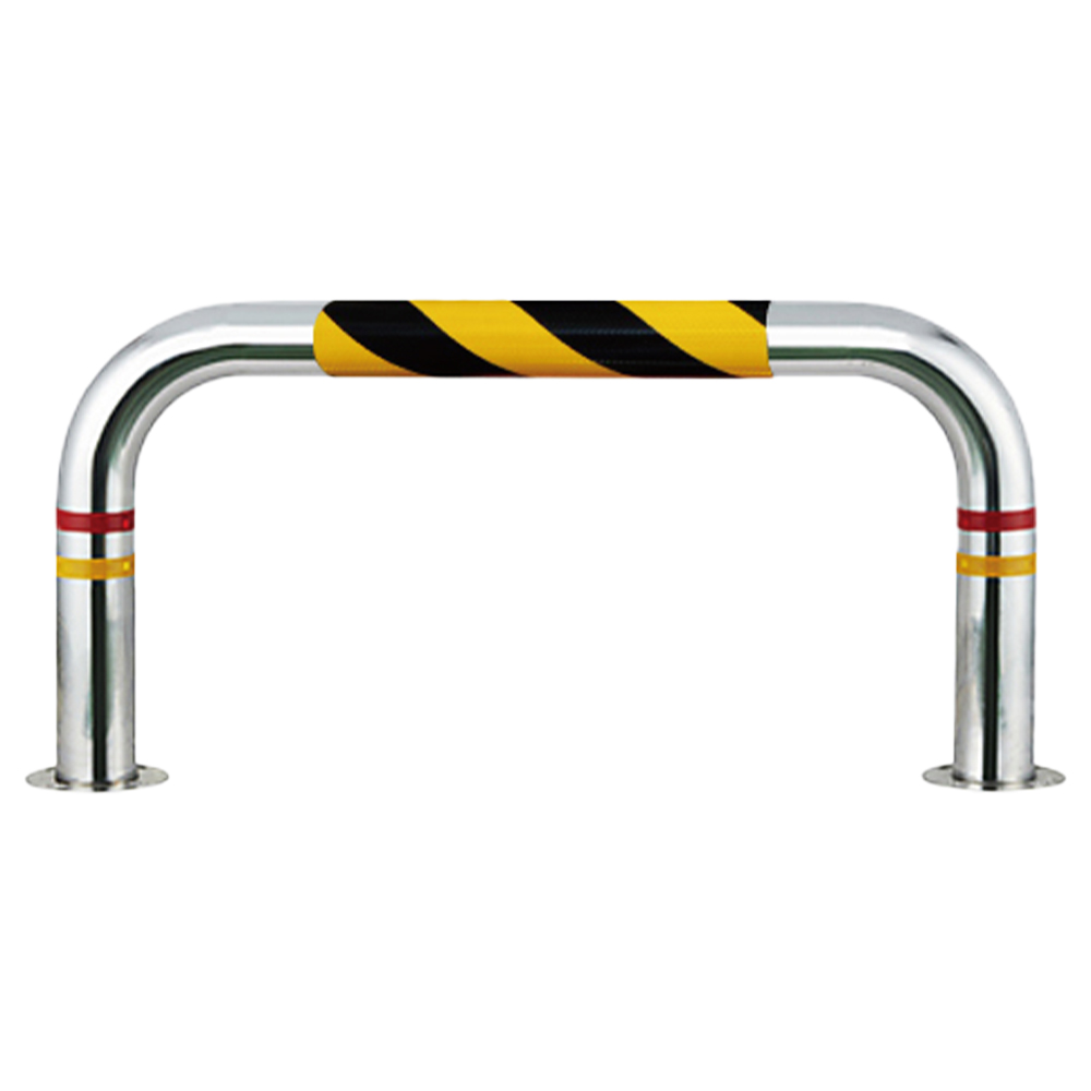 전기차충전소 U형스텐볼라드 76파이 앙카형 H600mm 2사이즈, 1개, 스텐(검/황/적색반사지) 138,000원