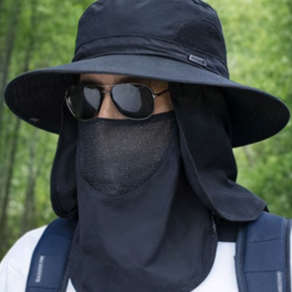 UPF50+ 자외선차단 플랩캡 모자 넓은챙 차양막 등산 낚시 여름모자 남녀공용 11,900원