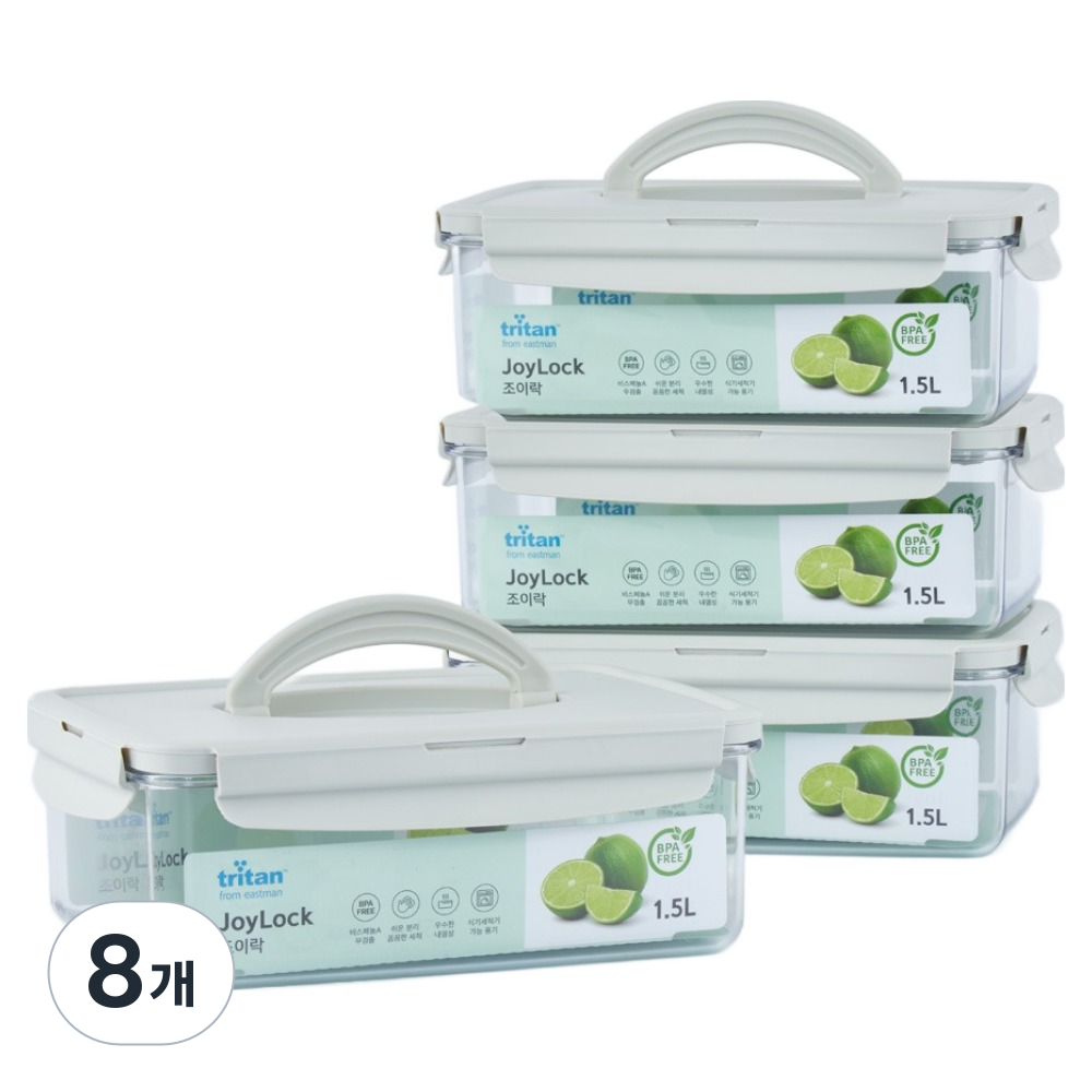 ecosense 조이락 트라이탄 밀폐용기 직사각, 8개, 1.5L 82,770원