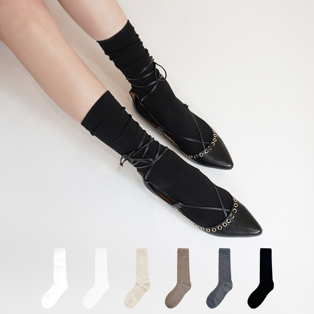 마이싹 긴목 골지 롱롱 양말 6켤레 11,900원