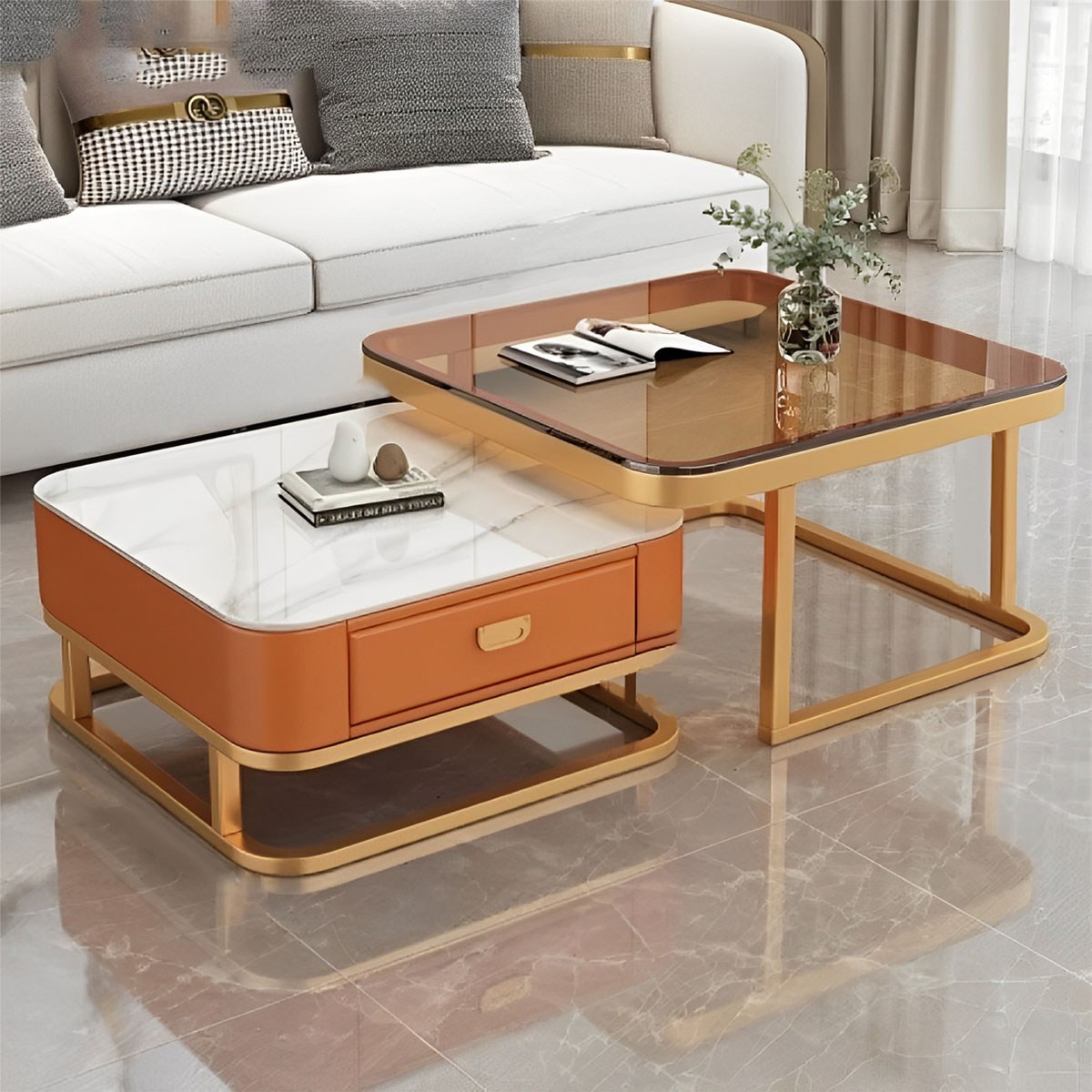 고급 세라믹 거실 테이블 유리 대리석 디자인 쇼파 테이블 189,000원